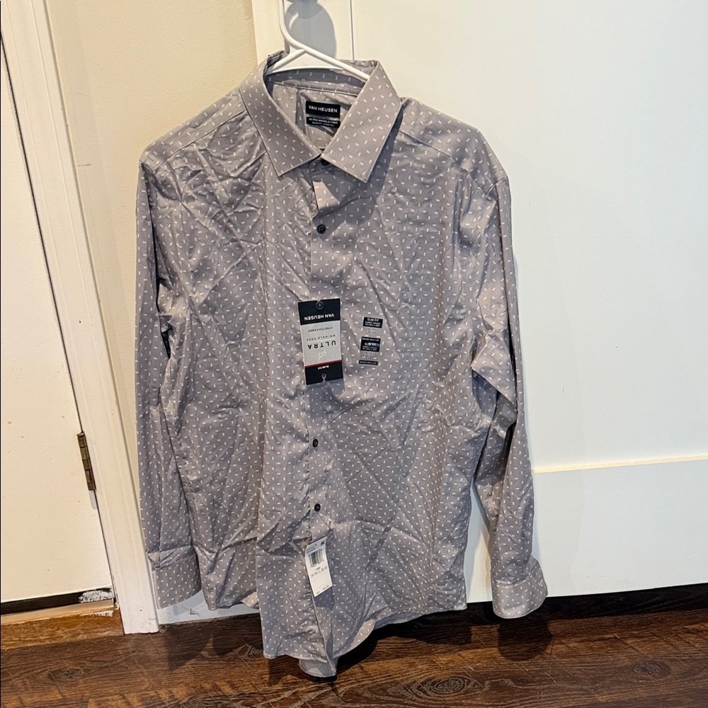 Van Heusen Light Gray Patterned Men's Shirt